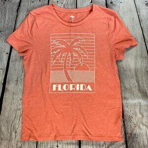 Coral Florida Old Navy graphic tee with palm tree design